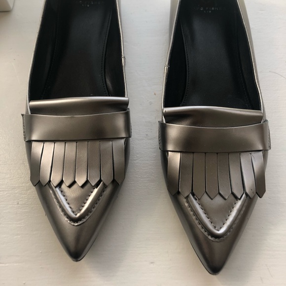 Metallic Marc Fisher Pointed Loafers - Picture 2 of 6